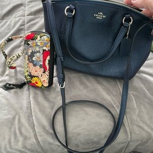 Metallic Coach crossbody or handheld bag with FREE Vera Bradley wallet/clutch